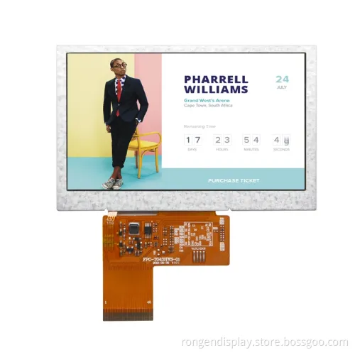 3.5" Diagonal LCD TFT Display; 320X480 Resolution, 18-Bit